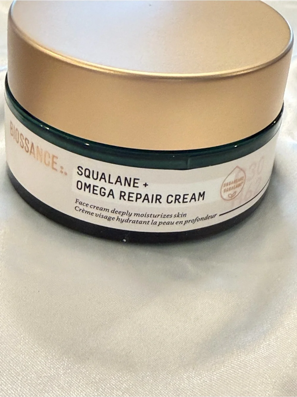 Biossance Squalane + Omega Repair Deep Hydration Cream 3.4 Oz JUMBO Size New